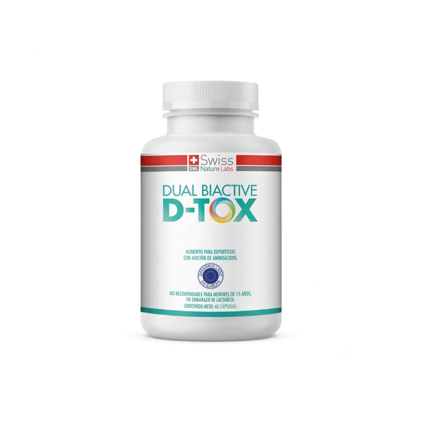 Dual Biactive D-Tox – Complejo Probiótico y Aloe Vera para Limpieza de Colon y Digestión | 60 Cápsulas (1 Mes)