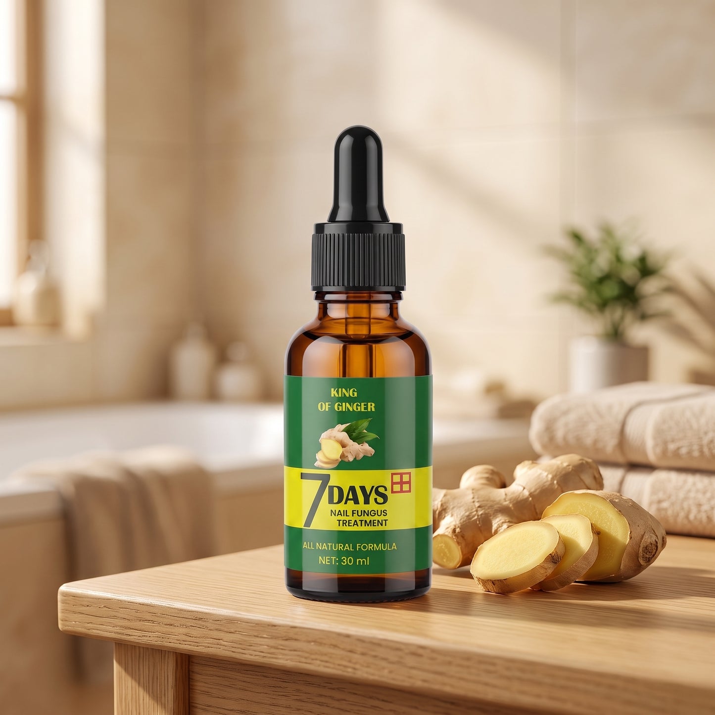 NailGrow – Suero Concentrado de Jengibre y Cúrcuma para Crecimiento y Uñas Fuertes | Gotero 30ml (Tratamiento Intensivo 7 Días)