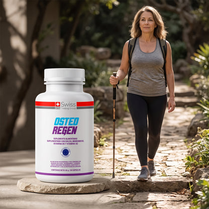 OsteoRegen – Complejo de Calcio Inteligente con Vitaminas D3 y K2 para Fortalecer Huesos | 90 Cápsulas (1 Mes)